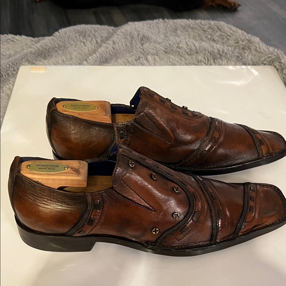 Mark Nason Brown Leather Loafers - Picture 4 of 8